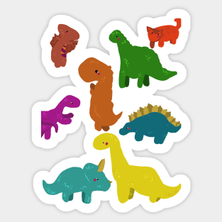 Cute Dino pattern illustration - procreate Sticker